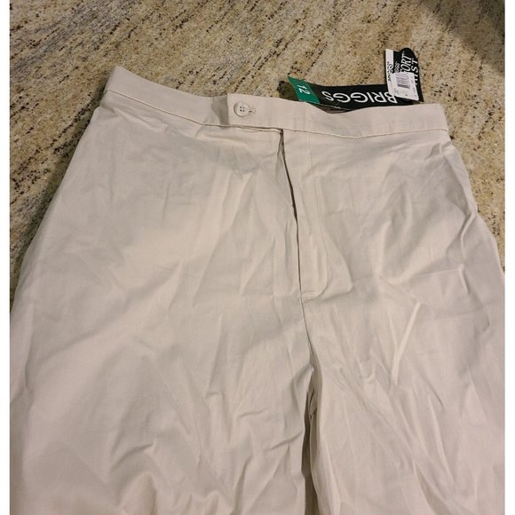 Vintage 1990s Briggs Ankle Comfort High Waist Mom Khaki Tan Women 12 Inseam 25" - Picture 6 of 12